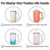 40oz Tumbler Lids Replacement for Stanley Cup,Replacement Spill Proof Splash Resistant Tumbler Lids Reusable Tumbler Cover for Stanley and More Coffee Mugs (Light Blue+White) view 4