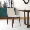Ashcroft Furniture Co Praestigia Italian Style Solid Wood Linen Fabric Upholstered Chair in Beige view 2
