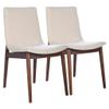 Ashcroft Furniture Co Praestigia Italian Style Solid Wood Linen Fabric Upholstered Chair in Beige view 4