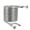 YYPTT Chiller, Convoluted Counterflow Wort Chiller (1.5Inch TC, 1/2" BSP Water Hose Connection) Coil in Coil 9.5M Stainless Steel 304 1PC view 1