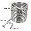 YYPTT Chiller, Convoluted Counterflow Wort Chiller (1.5Inch TC, 1/2" BSP Water Hose Connection) Coil in Coil 9.5M Stainless Steel 304 1PC view 3