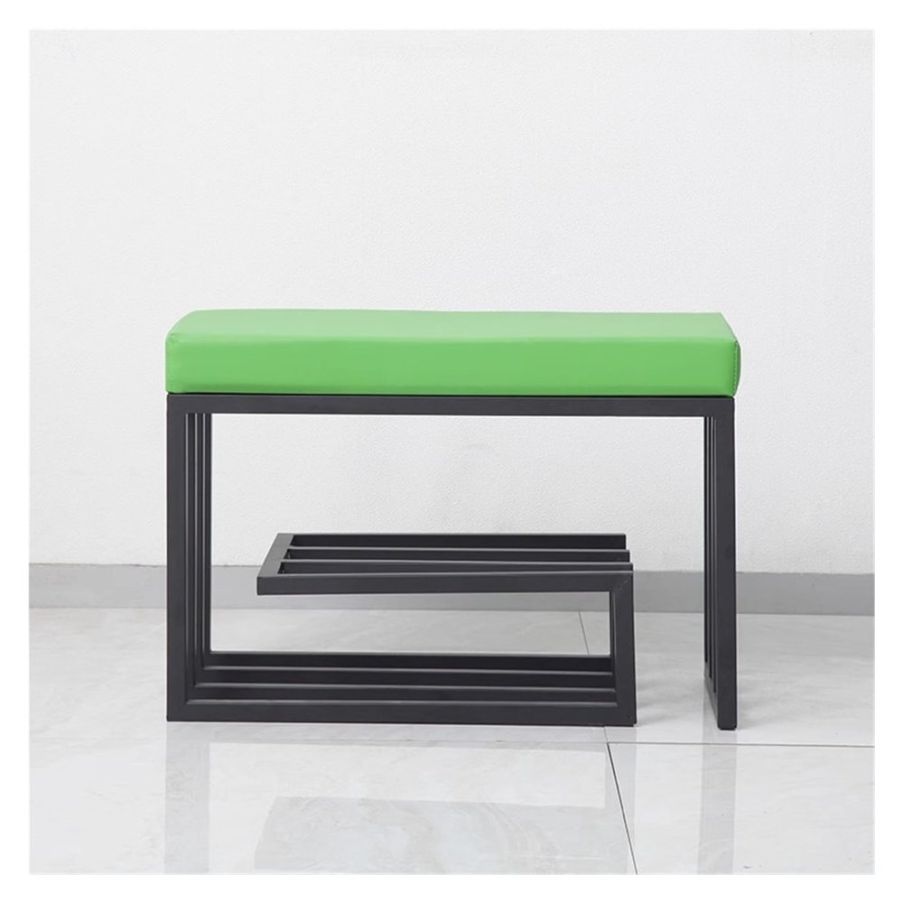 GLigeT Shoe Bench Shoe Rack Bench for Entryway, Free Standing Shoe Racks, Small Shoe Rack Bench with Organizer Shelf for Hallway, Bedroom, Living Room Shoe Bench with Seat(Green)