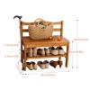 GLigeT Shoe Bench Small Shoe Bench for Entryway Shoe Bench with Backrest Shoe Bench with Storage and Seating, Small Bench Seat Entryway Shoe Rack with Bench Shoe Bench with Seat(02) view 2