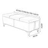 Footstool Bedroom End of Bed Bench Entryway Storage Bench with Metal Legs Rectangular Upholstered Bench for Window Sofa Foyer view 2