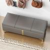 Footstool Bedroom End of Bed Bench Entryway Storage Bench with Metal Legs Rectangular Upholstered Bench for Window Sofa Foyer view 3