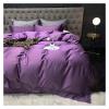 GLAMDIA Black Jacquard Bedding Set 1000TC Cotton Duvet Cover Set Bed Sheet Pillowcase Home Textile,Bed view 2