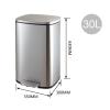 Premium Indoor 8/13 Gallon Heavy Duty Hands-Free Trash Can with Lid, Brushed Stainless Steel Commercial/Kitchen Step Trash Can, Soft Close Lid and Inner Bucket for Home or Office Use(30L) view 2