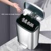 Premium Indoor 8/13 Gallon Heavy Duty Hands-Free Trash Can with Lid, Brushed Stainless Steel Commercial/Kitchen Step Trash Can, Soft Close Lid and Inner Bucket for Home or Office Use(30L) view 4
