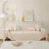 Blanket,Chenille Throws for 3 Seaters Sofas Easy to Lay One-Piece Sofa Cover Double-Sided Can Be Used Sofa Protector/Beige/180 * 90Cm view 1