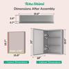 TokeShimi 16x20 Recessed Medicine Cabinet with Mirror Aluminum, Tempered Frameless Bathroom Mirror with Storage Adjustable, Silver Surface Mount Medicine Cabinet for Bathroom Farmhouse view 3