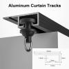 TZUFA Sliding Curtain Rail Aluminum Ceiling Curtain Track Heavy Duty Curtain Poles Ceiling Mounted Curtain Rod for Curtains, RV, Closet, Room Divider(White,300cm/2 * 150cm) view 2