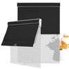 BERISSA Cordless Dual Roller Shades.Linen Black and White.50 W x 80" H view 1