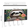 NHYDSPQ Wall Mounted Key Holder,Cute Sloth Print Key Hanger,Wall Mounted Key Racks,Mail Organizer Wall Mount Hanging Key Rack view 2