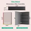 TokeShimi 24 x 32 Mirrored Medicine Cabinet Recessed or Surface Mount, Aluminum Tempered Bathroom Medicine Cabinet with Mirror with Storage Black Stepless Adjustable Metal Shelves Farmhouse view 3