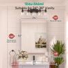 TokeShimi 24 x 32 Mirrored Medicine Cabinet Recessed or Surface Mount, Aluminum Tempered Bathroom Medicine Cabinet with Mirror with Storage Black Stepless Adjustable Metal Shelves Farmhouse view 4