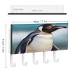 NHYDSPQ Wall Mounted Key Holder,Cute Penguin Print Key Hanger,Wall Mounted Key Racks,Mail Organizer Wall Mount Hanging Key Rack view 2