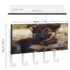 NHYDSPQ Wall Mounted Key Holder,German Shepherd Puppy Print Key Hanger,Wall Mounted Key Racks,Mail Organizer Wall Mount Hanging Key Rack view 2
