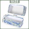 TULIMET Hydrangea Blue Bathroom Storage Basket, Small Storage Bins with Handles for Organizing Toilet Paper Basket for Toilet Tank Top Decorative Box view 3