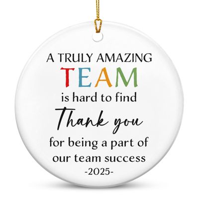 AXIARA Christmas Team Gifts for Employees - Ceramic Christmas Ornaments 2025 for Tree Decorations - Group Gifts for Coworkers, Coworker Gift for Work Bestie, Thank You Gift for Coworker Boss Employee