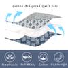 AJOCCI Quilt Bedding Set Queen Size, Cotton Comforters Set Queen Size,Navy Blue Grey Quilts Bedspread for The Bed, Farmhouse Lightweight Bedding (90 * 98 Inch) and 2 Pillow Shams All Season view 4