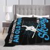 Never Underestimate an Old Man On A Skiing Throw Blanket 50"x40" Soft Cozy Blanket for Bed Sofa Couch Camping and Travel view 2