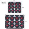 JMAVZWS Nautical Hearts Dish Drying Mat for Kitchen Counter 18 x 24 inches Microfiber Absorbent Dish Drying Pad Non-Slip Dish Drainer for Countertop Sink view 2