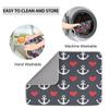 JMAVZWS Nautical Hearts Dish Drying Mat for Kitchen Counter 18 x 24 inches Microfiber Absorbent Dish Drying Pad Non-Slip Dish Drainer for Countertop Sink view 4