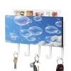 NHYDSPQ Wall Mounted Key Holder,Bubbles Blue Sky Print Key Hanger,Wall Mounted Key Racks,Mail Organizer Wall Mount Hanging Key Rack view 1