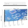 NHYDSPQ Wall Mounted Key Holder,Bubbles Blue Sky Print Key Hanger,Wall Mounted Key Racks,Mail Organizer Wall Mount Hanging Key Rack view 2