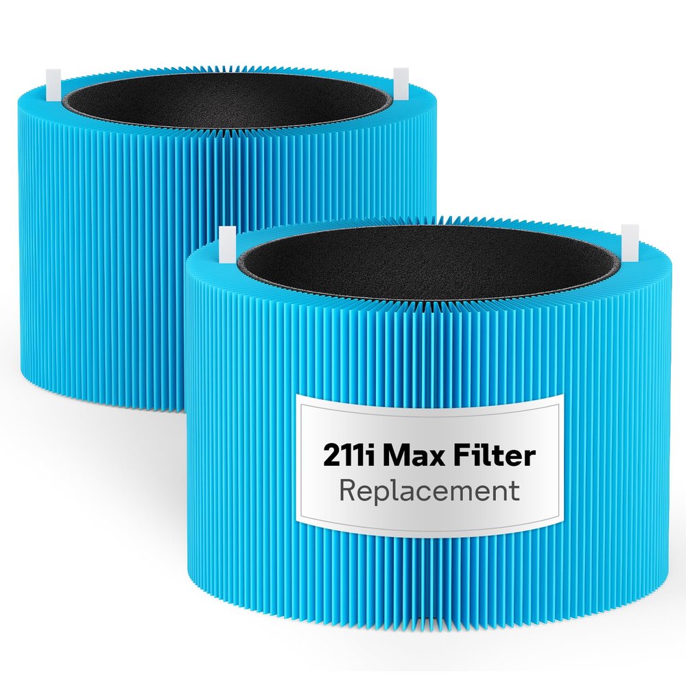 Leemone 2 Pack Blue Pure 211i Max AllergenBlock Filter Replacement Compatible with Blue Pure 211i Max Air Puri-fier, True HEPA & Activated Carbon Replacement Filter, Compare to Part #F2MAX