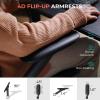 CAPOT Ergonomic Mesh Office Chair, Adjustable Lumbar High Back Desk Chair 400lbs, 4D Flip-up Arms, 3-Level Tilt Backrest, 3D Headrest, PU Wheels, Swivel Rolling Computer Seating for Long Desk Work view 4