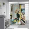 MUKULING Fauvism Style Extra Wide Beach Shower Curtain Henri Matisse Flowers in Front of a Window Bathroom Shower Curtain Sets Hotel Quality W72xL96in view 1