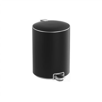YUJUNDZSW Waste Bin 8L/12L/15L Household Large Stainless Steel Trash Can Kitchen Bathroom Bedroom with Lid Trash Can Rubbish Bin(Black,8l)