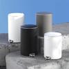 YUJUNDZSW Waste Bin 8L/12L/15L Household Large Stainless Steel Trash Can Kitchen Bathroom Bedroom with Lid Trash Can Rubbish Bin(Black,8l) view 3
