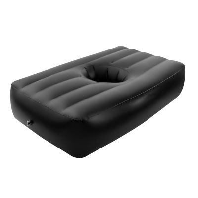 Black BBL Bed with Hole, PVC Brazilian Butt Lift Mattress Post Surgery Supplies Recovery Kit BBL Blow Up Mattress Inflatable Couch Waterproof Air Mattress Medical Sofa Chair After Surgery for Sleeping