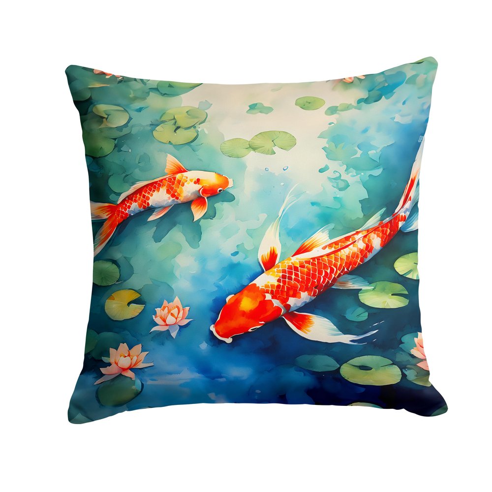 Caroline's Treasures Nautical Collection Decorative Throw Pillow, 18Hx18W, Koi Fish 2798