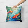 Caroline's Treasures Nautical Collection Decorative Throw Pillow, 18Hx18W, Koi Fish 2798 view 2