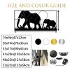 Mom and Baby Elephant Metal Wall Decor, Metal Elephant Wall Art, Elephant Wall Decor, Wildlife Wall Art, Metal Wall Art Wildlife, Nature Wall Art, Wall Decor Living Room (Black, 19x9in|47x22cm) view 4