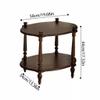 RENEESME Coffee Table Retro Simple Medieval Style Solid Wood Side Table Light Luxury Home Sofa Side Coffee Table Small Table Game Table view 2
