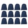 PATIKIL Cotton Reusable Drawstring Bags, 7x10 Inch 12 Pack Multipurpose Washable Cotton Dust Bags, Luggage Organizer, Travel Essentials Storage Pouch, Navy Blue view 1