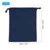 PATIKIL Cotton Reusable Drawstring Bags, 7x10 Inch 12 Pack Multipurpose Washable Cotton Dust Bags, Luggage Organizer, Travel Essentials Storage Pouch, Navy Blue view 2