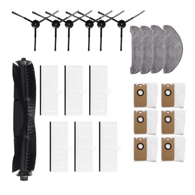 Sweeper Spare Parts Compatible For Laresar L6 Pro For T10 Robot Vacuum Cleaner Mop Pads Dust Bags Replacement Accessories Dust Collection Bag, Dust-proof Bag, Main Brush, Edge Brush, Cloth Filter, Rol