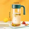 LANHUAJ Kettles Large-Capacity Glass Pitcher with Precision Graduation Line Glass Carafe with Handle and Lid Can Automatically Opened and Closed Canteen(A) view 2