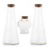 ABOOFAN 3pcs Wedding Sand Ceremony Set Transparent Drift Bottles Cork Stopper for Sand Art Keepsake Jars and Wedding Decorations view 1