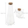 ABOOFAN 3pcs Wedding Sand Ceremony Set Transparent Drift Bottles Cork Stopper for Sand Art Keepsake Jars and Wedding Decorations view 2