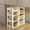 DYINGZL Closet Vertical Shoe Rack Organizer, Collapsible Narrow Free Standing Shoe Rack, Space Saving Entrance Organizer(3 Tier) view 2