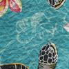 DESTACOZIE Personalized Sea Turtle Quilt  Twin, Queen, or King Size | Hibiscus Polynesian Tribal Turtle Bedding | Hawaiian Turtle Theme Quilt view 2