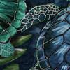 DESTACOZIE Turtle Quilt Queen - Hibiscus Turtle Quilts - Personalized Sea Turtles Bed Set Twin Polynesian Tribal Bedding, Sea Turtle Theme Quilt Bedroom view 2