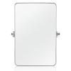 bolrok 30"42" Brushed Nickel Pivot Bathroom Mirror Stainless Steel Metal Framed Rectangle Modern Farmhouse Bathroom Mirror Tilting Vanity Mirrors for WallVertical view 2