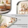 bolrok 30"42" Brushed Nickel Pivot Bathroom Mirror Stainless Steel Metal Framed Rectangle Modern Farmhouse Bathroom Mirror Tilting Vanity Mirrors for WallVertical view 4